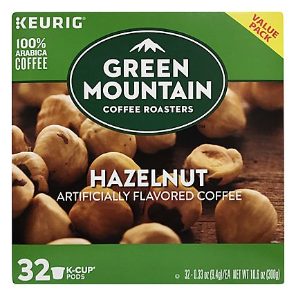 Green Mountain Coffee K Cup Pods Light Roast Hazelnut - 32-0.33 Oz - Image 1