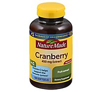Nature Made Dietary Supplement Softgels Super Strength 450 Mg with Vit C Cranberry - 120 Count