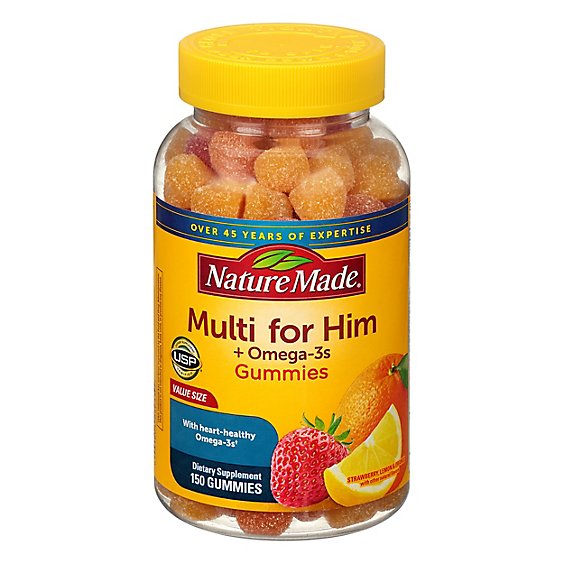 Nature Made Dietary Supplement Gummies Adult Multivitamin For Him Bottle - 150 Count