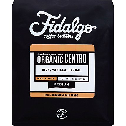 Fidalgo Coffee Roasters Organic Medium Centro Whole Bean - 12 Oz - Image 2