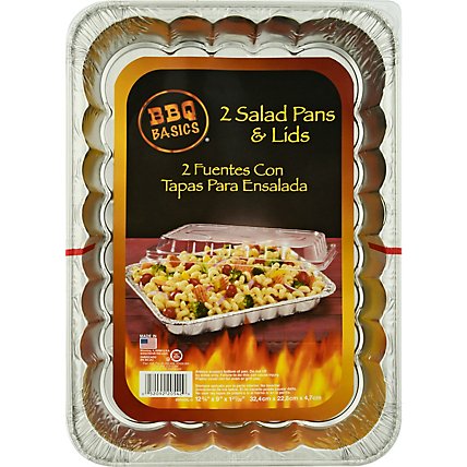 BBQ Basics Pan & Lid Salad Wrapper - 2 Count - Image 2