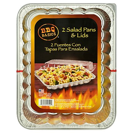 BBQ Basics Pan & Lid Salad Wrapper - 2 Count - Image 1