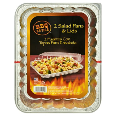 BBQ Basics Pan & Lid Salad Wrapper - 2 Count