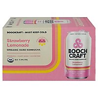 Boochcraft Strawberry Lemonade Hard Kambucha in Cans - 72 Fl. Oz. - Image 3