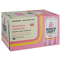 Boochcraft Strawberry Lemonade Hard Kambucha in Cans - 72 Fl. Oz. - Image 1