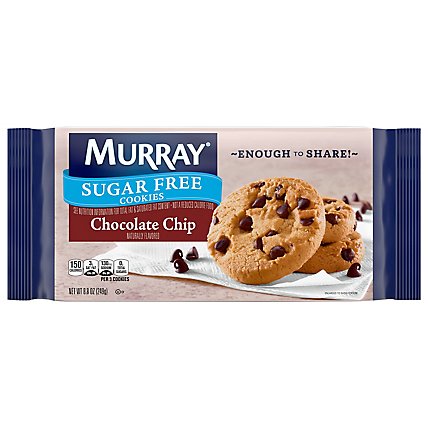 MURRAY Cookies Sugar Free Chocolate Chip With Extra Cookies Bag - 8.8 Oz - Image 1