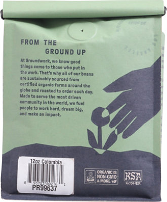 Groundwork Coffee Colombia Whole Bean - 12 Oz - Image 5