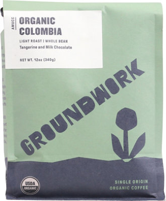Groundwork Coffee Colombia Whole Bean - 12 Oz - Image 2