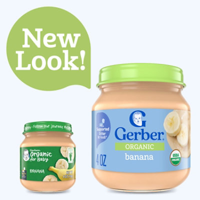 Gerber 1st Foods Organic Banana Baby Food Jar - 4 Oz - Image 3