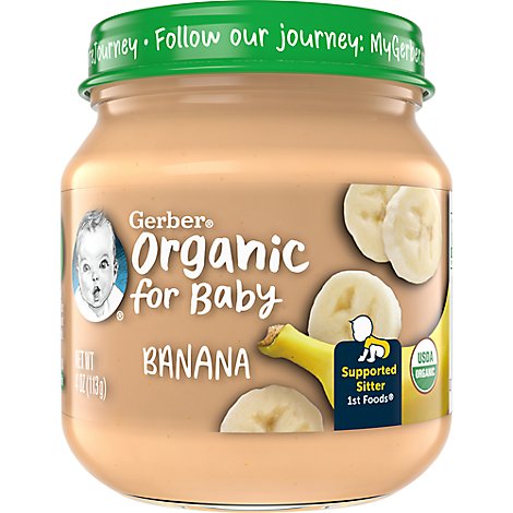 Gerber 1st Foods Baby Food Organic Banana Jar - 4 Oz