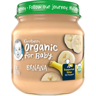 Gerber 1st Foods Organic Banana Baby Food Jar - 4 Oz