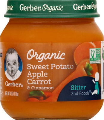 Gerber 2nd Foods Organic Sweet Potato Apple Carrot Cinnamon Baby Food Jar - 4 oz - Image 2