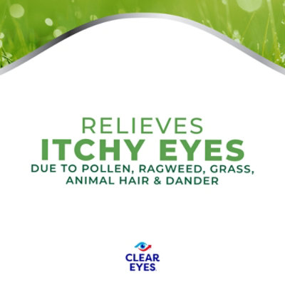 Clear Eyes Once Daily Allergy Relief Lubricant Eye Drops - 0.9 Fl. Oz. - Image 2