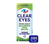 Clear Eyes Once Daily Allergy Relief Lubricant Eye Drops - 0.9 Fl. Oz.