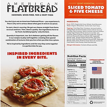 American Flatbread Pizza Handmade Thin & Crispy Sliced Tomato & 5 Cheese Box Frozen - 8.5 Oz - Image 6