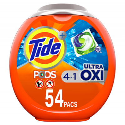  Tide PODS Ultra Oxi Liquid Laundry Detergent Pacs - 54 Count 