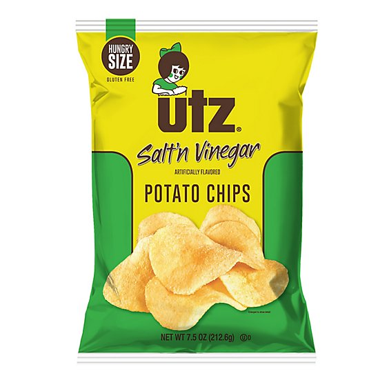 Utz Potato Chips Salt & Vinegar - 7.5 Oz