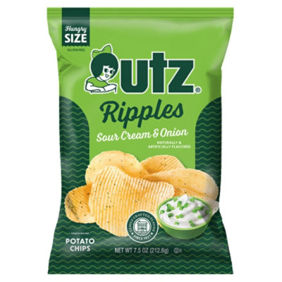 Utz Pot Chips Ripples Sour Crm & Onion 7.5 Oz Haggen