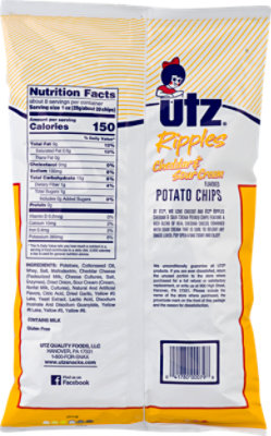 Utz Potato Chips Cheddar & Sour Cream - 7.5 Oz - Image 6