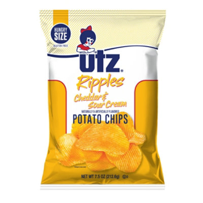 Utz Potato Chips Cheddar & Sour Cream - 7.5 Oz - Image 2