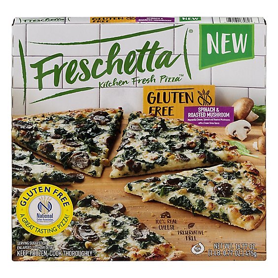 Freschetta Pizza Spinach & Mushroom Frozen - 16.77 Oz