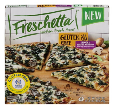 Freschetta Pizza Spinach & Mushroom Frozen - 16.77 Oz