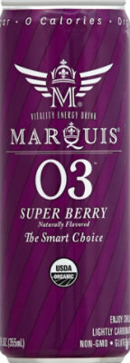 Marquis Energy Drink Organic Super Berry Slim Can - 12 Fl. Oz. - Image 2
