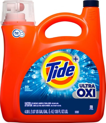 Tide Plus Ultra Oxi HE Compatible Liquid Laundry Detergent 89 Loads - 138 Fl. Oz. - Image 2
