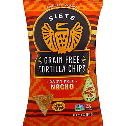 Siete Grain Free Nacho Tortilla Chips - 5 Oz - Image 2