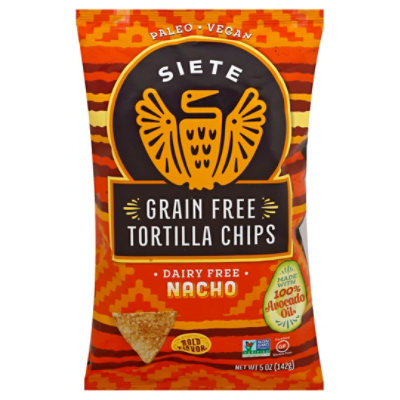 Siete Grain Free Nacho Tortilla Chips - 5 Oz