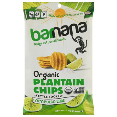 Barnana Chips Plantain Lime Acapu - 5 Oz