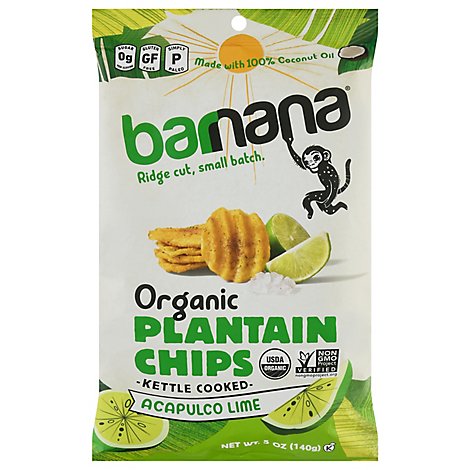 Barnana Chips Plantain Lime Acapu - 5 Oz