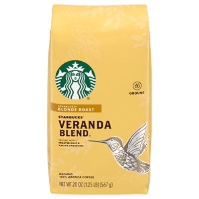 Starbucks Veranda Blend 100% Arabica Blonde Roast Ground Coffee Bag - 20 Oz