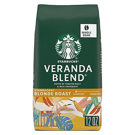 Starbucks Coffee Whole Bean Blonde Veranda Blend Bag - 12 Oz
