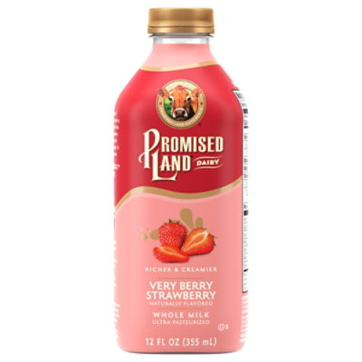 Promised Land Dairy Very Berry Strawberry Whole Milk - 12 Oz - Image 2