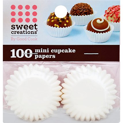 GoodCook Sweet Creations Cupcake Ppr Mini Wht - 100 Count - Image 2