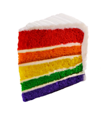 Bakery Cake Colossal Slice Rainbow - Each (1130 Cal) - Image 1