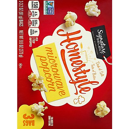 Signature SELECT Snack Popcorn Homestyle Bag - 3-3.2 Oz - Image 3