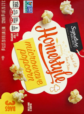 Signature SELECT Homestyle Microwave Popcorn Bag - 3-3.2 Oz - Image 4