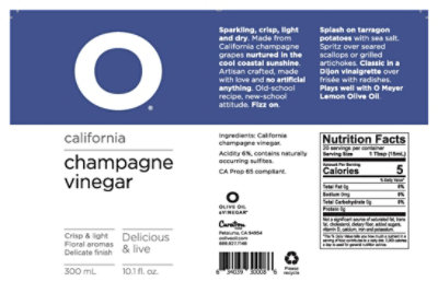 O Olive Oil & Vinegar Vinegar Champagne Bottle - 10.1 Fl. Oz. - Image 5