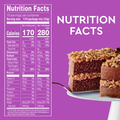 Duncan Hines Signature Perfectly Moist German Chocolate Cake Mix - 15.25 Oz - Image 4