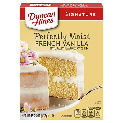 Duncan Hines Cake Mix Signature French Vanilla Box - 15.25 Oz