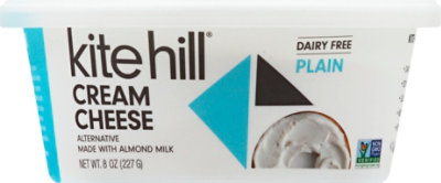 Kite Hill Spread Cream Cheese Style Almond Milk Plain Tub - 8 Oz - Image 2