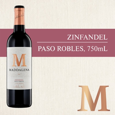 Maddalena Wine Zinfandel Paso Robles Bottle - 750 Ml