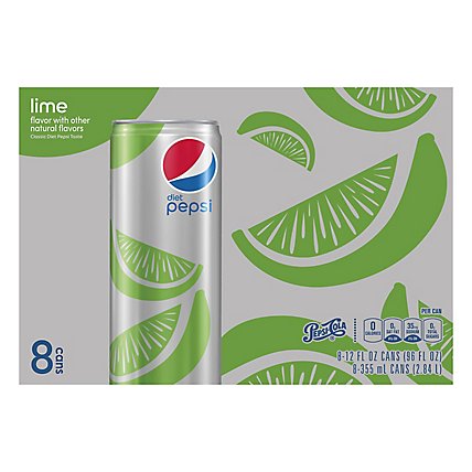 Diet Pepsi Lime Sleek - 8-12 Fl. Oz. - Image 1
