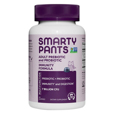 SmartyPants Multivitamin Complete Gummies Adult Probiotic Bluberry Bottle - 40 Count - Image 3