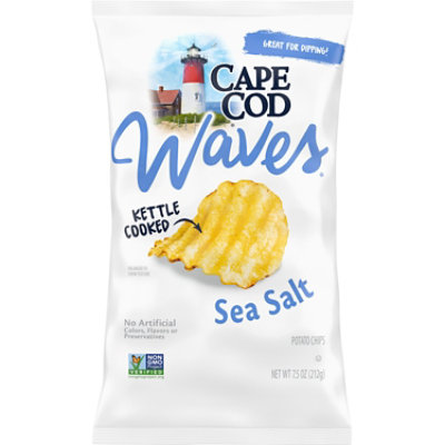 Cape Cod Sea Salt Waves Kettle Cooked Potato Chips - 7.5 Oz - Image 1