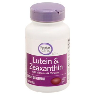 Signature Care Lutein & Zeaxanthin With Vitamin & Minerals Dietary Supplement Softgel - 120 Count