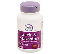 Signature Care Lutein & Zeaxanthin With Vitamin & Minerals Dietary Supplement Softgel - 120 Count