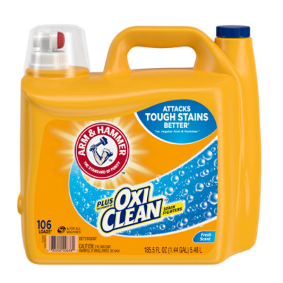 ARM & HAMMER Plus OxiClean Fresh Scent 106 Loads Liquid Laundry Detergent - 185.5 Fl. Oz.